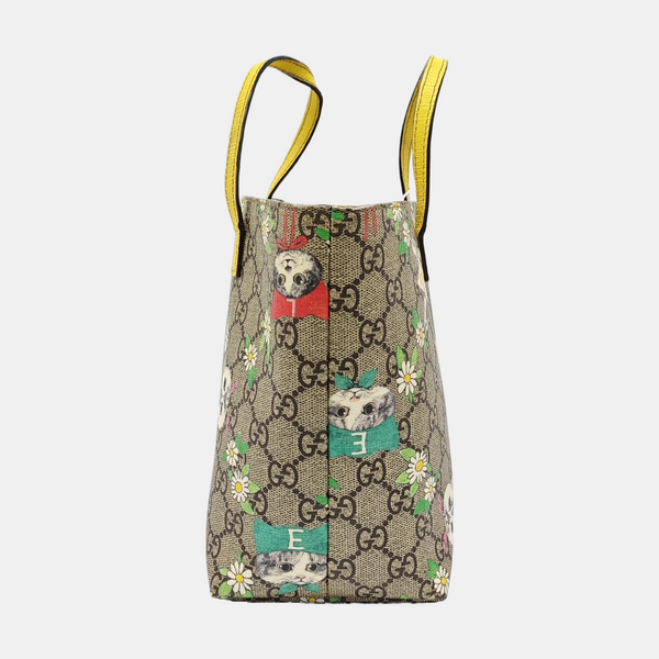 Coated Canvas Tote Bag Beige