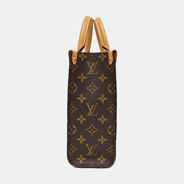 SAC PLAT BB Monogram Coated Canvas Brown