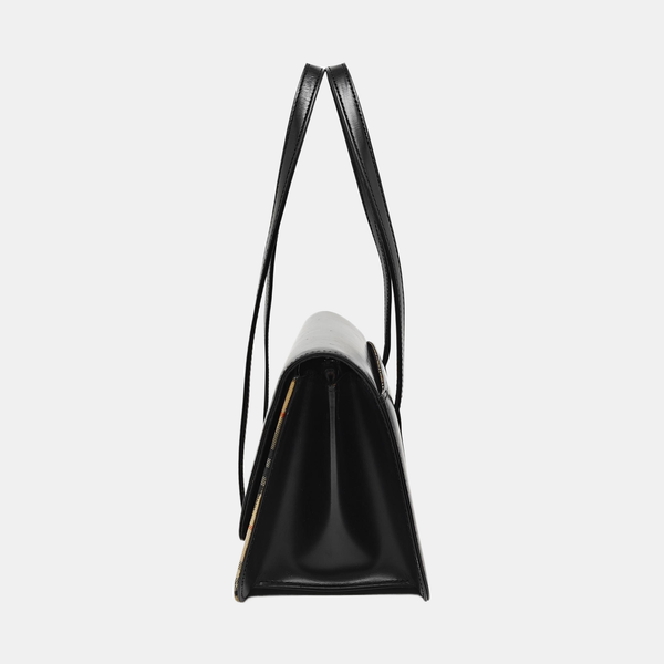 Calfskin Top Handle Bag Black