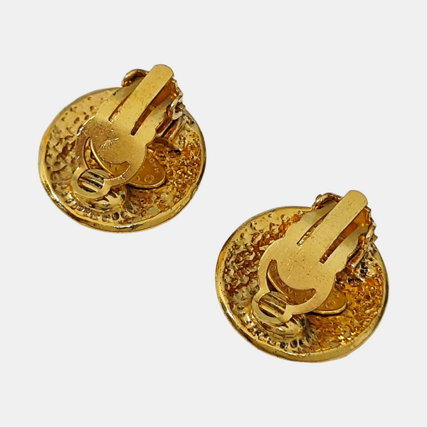 Metal Gold Clip On Earrings