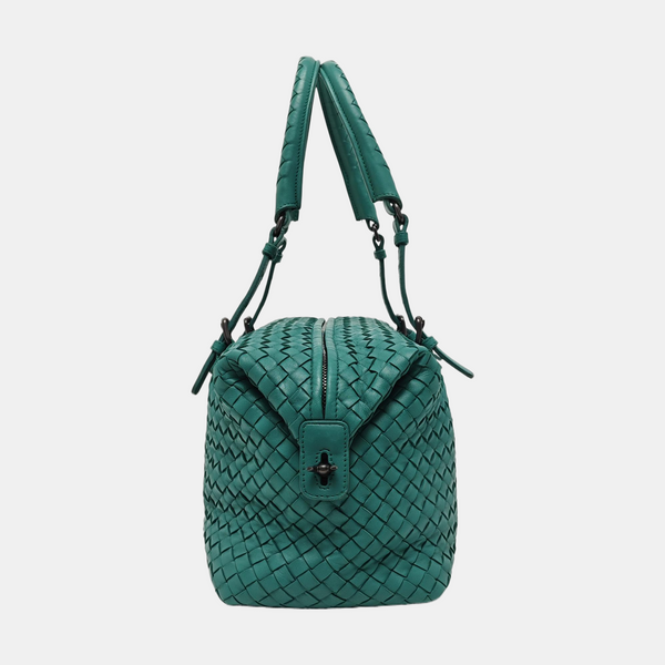 Lambskin Top Handle Bag Green