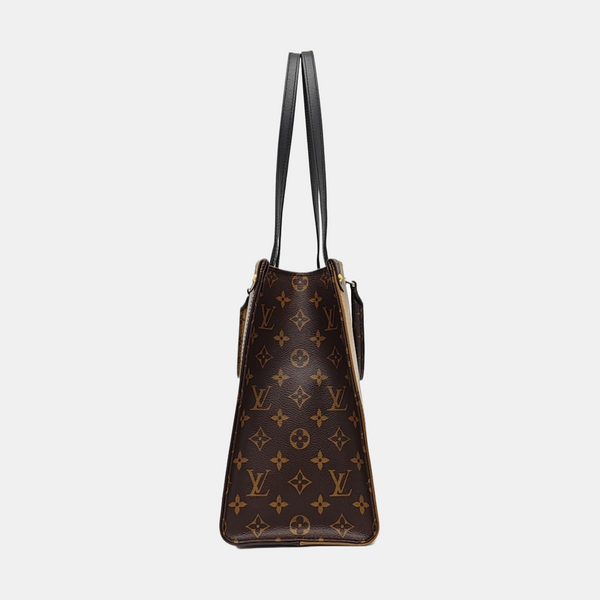 ONTHEGO MM Monogram Coated Canvas Brown