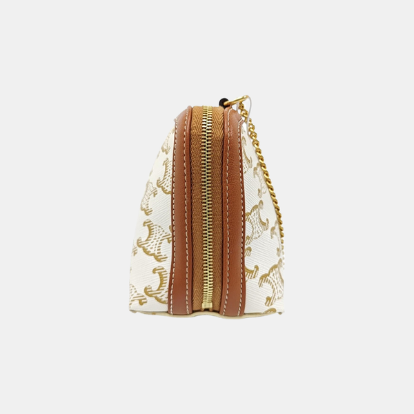 Coated Canvas Shoulder Bag White