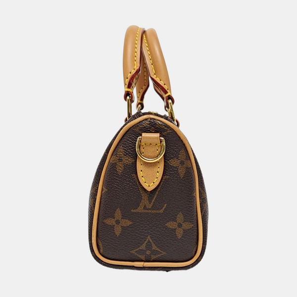 SPEEDY Nano Monogram Coated Canvas Brown
