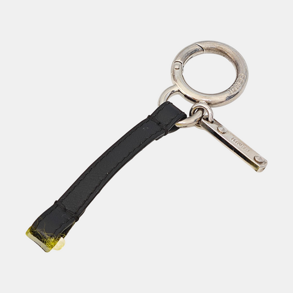 Leather Bag Charm Black