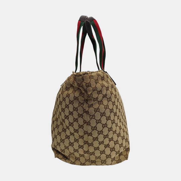 Monogram Canvas Top Handle Bag Brown