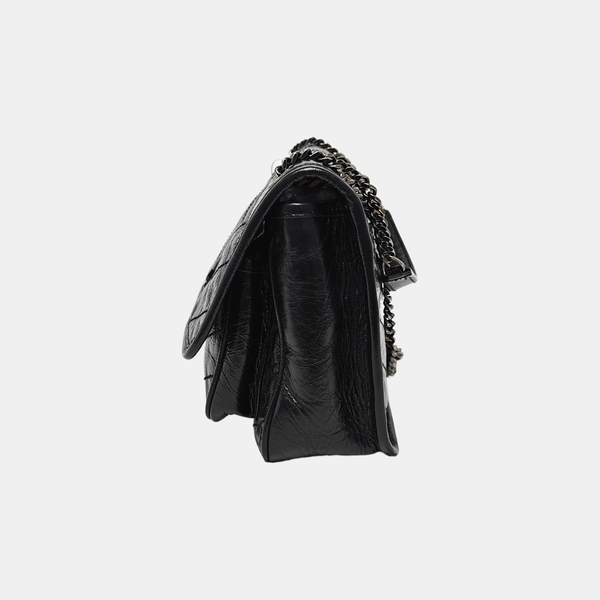NIKI Small Chevron Calfskin Black