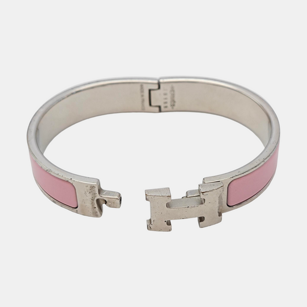 Clic H Metal Silver Bangle