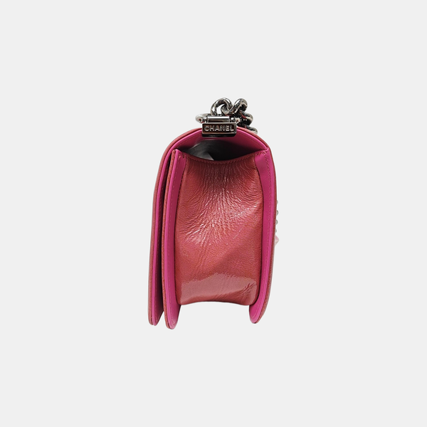 BOY CHANEL Medium Quilted Wool Red
