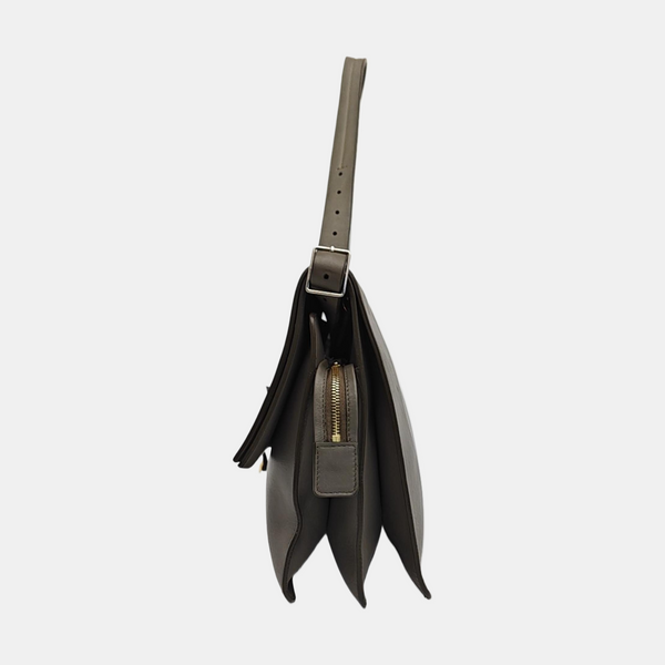 Lambskin Top Handle Bag Gray