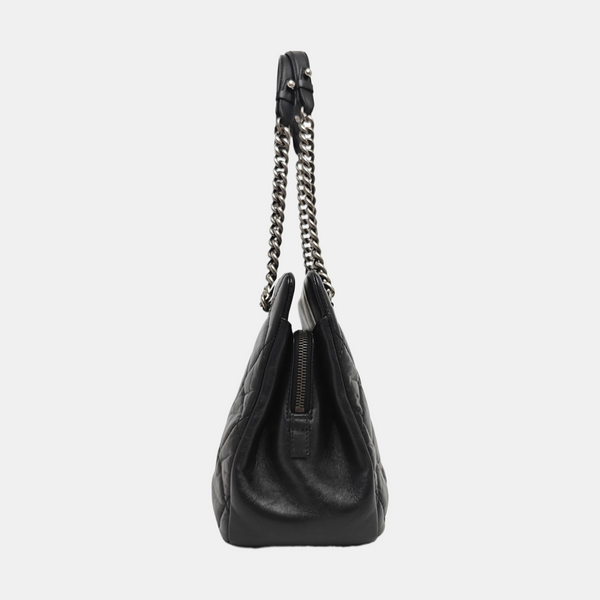 Quilted Calfskin Tote Bag Black