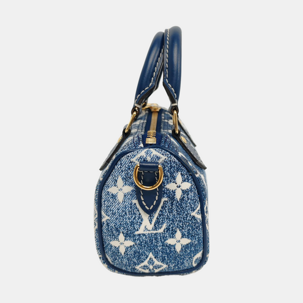 SPEEDY Nano Monogram Denim Azul