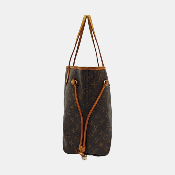 NEVERFULL MM Monogram Coated Canvas Brown