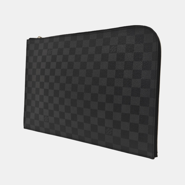 Damier Graphite Coated Canvas Clutch Gray