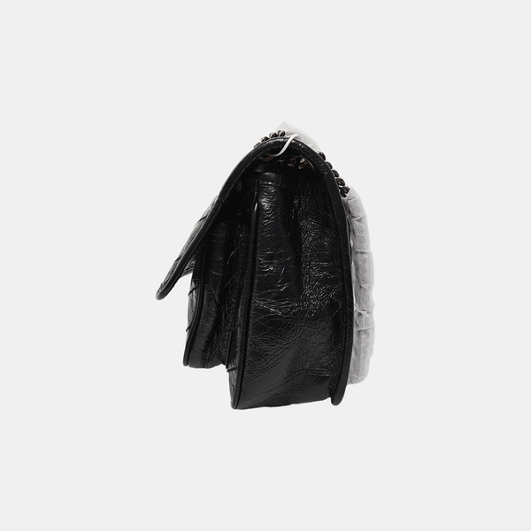 NIKI Small Chevron Calfskin Black