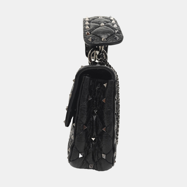 Rockstud Lambskin Black