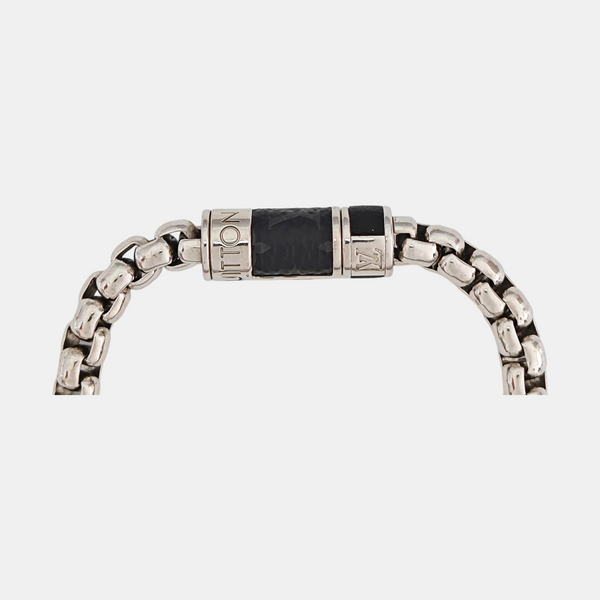 MONOGRAM CHAIN Coated Canvas Silver Bracelet