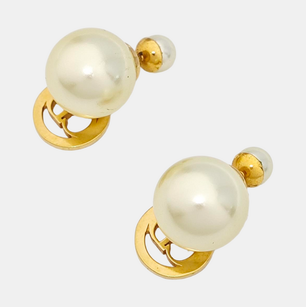 Faux Pearl White Stud Earrings