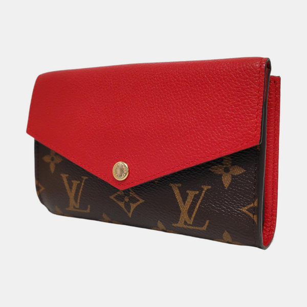 MARIE LOU Monogram Coated Canvas Brown Wallet
