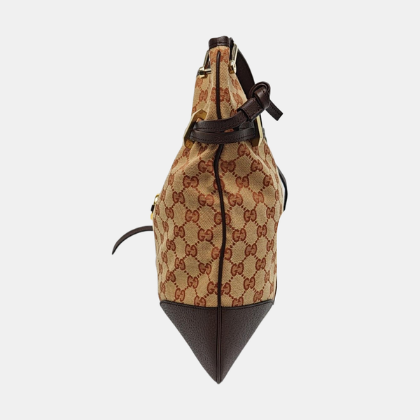 Authenticated pre-owned Horsebit Chain Monogram Canvas Brown - Shoulder Bag at Looply