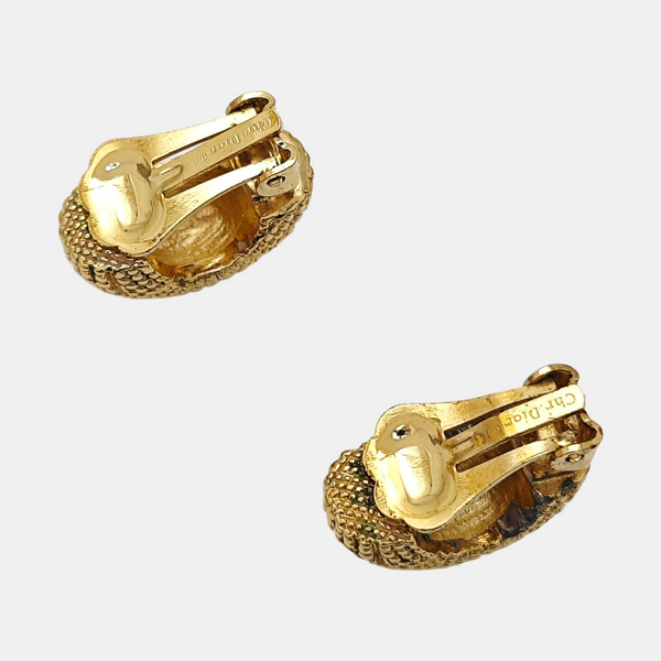Metal Gold Clip On Earrings