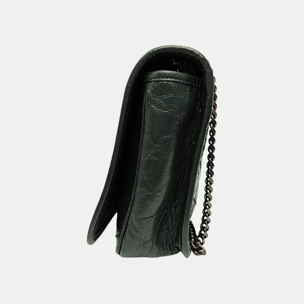 NIKI Mini Chevron Calfskin Green