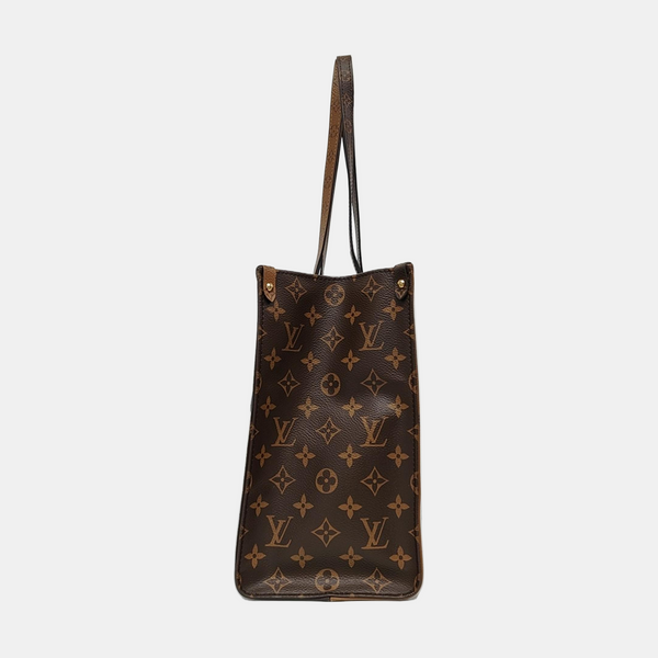 ONTHEGO MM Monogram Coated Canvas Brown