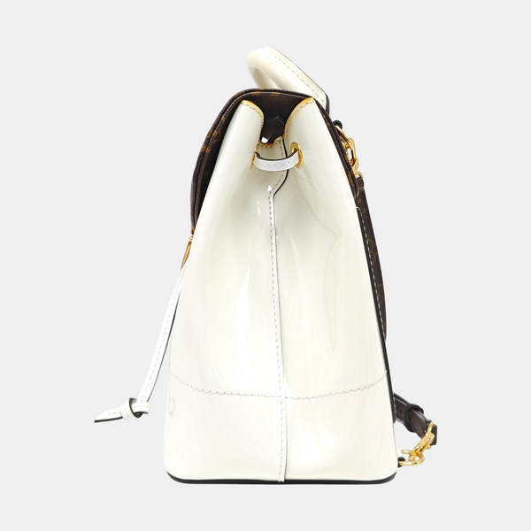 HOT SPRINGS MM Monogram Patent Leather White