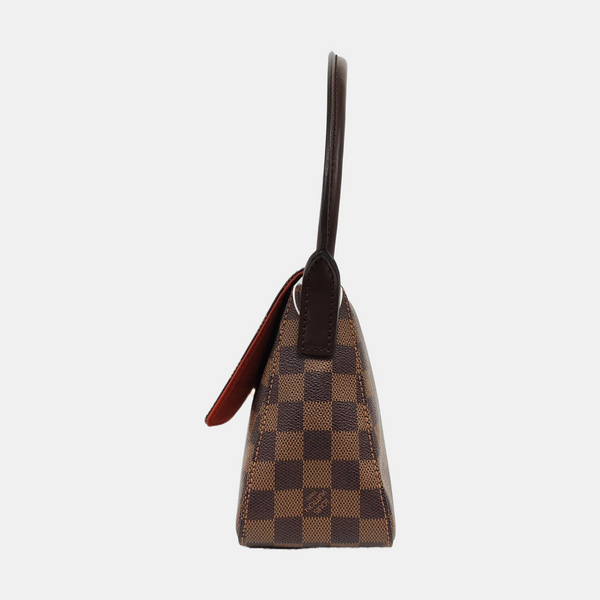 LOOPING PM Damier Ebene Coated Canvas Brown