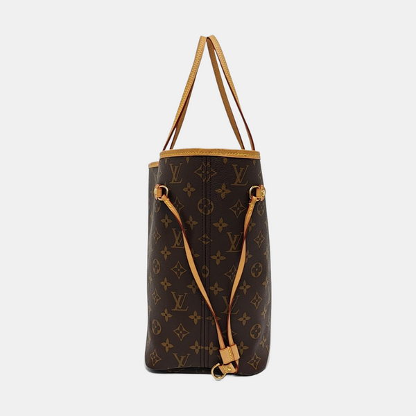 NEVERFULL MM Monogram Coated Canvas Brown