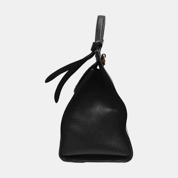 GG Marmont Top Handle Large Calfskin Black