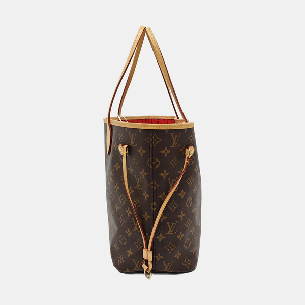 NEVERFULL MM Monogram Coated Canvas Brown