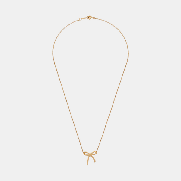 Tiffany Bow 18k Gold Rose Gold Necklace