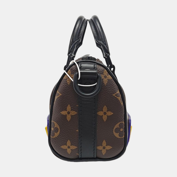 KEEPALL Nano Monogram Coated Canvas Brown