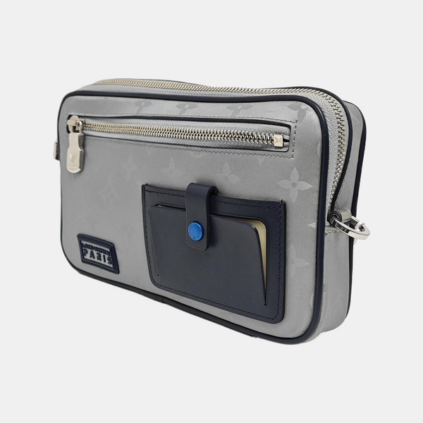 ALPHA Monogram Coated Canvas Silver
