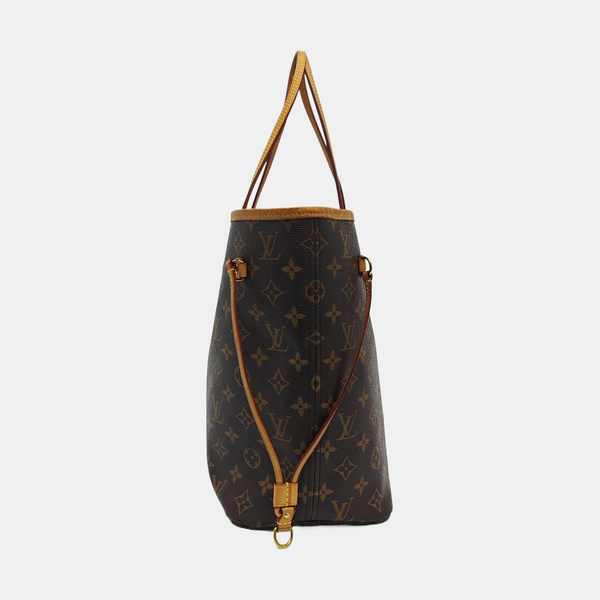NEVERFULL MM Monogram Coated Canvas Brown