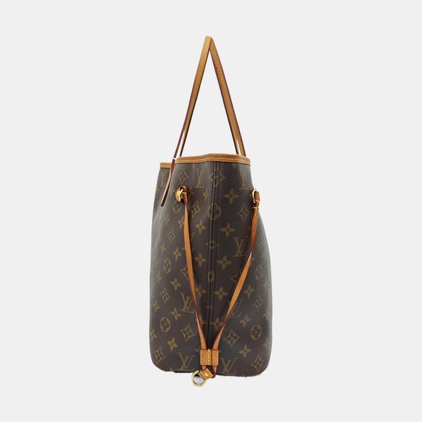 NEVERFULL MM Monogram Coated Canvas Brown