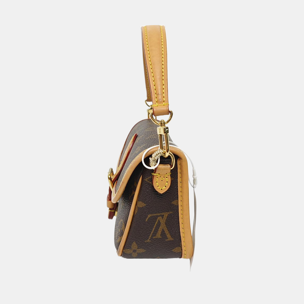 DIANE Nano Monogram Coated Canvas Brown