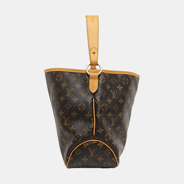 Monogram Coated Canvas Top Handle Bag Brown