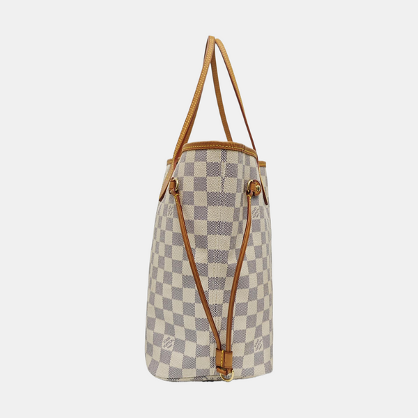 NEVERFULL MM Damier Azur Coated Canvas Beige