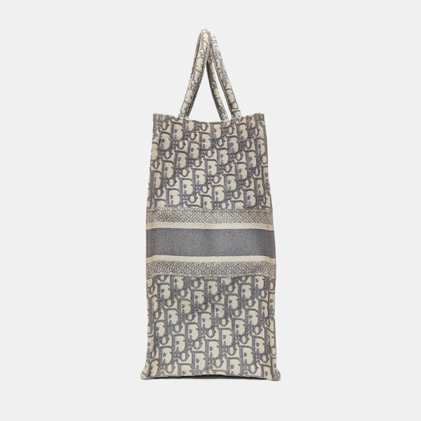 Book Tote Large Oblique Canvas Gray