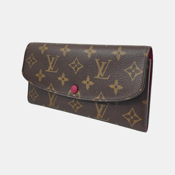 EMILIE Monogram Coated Canvas Brown Wallet