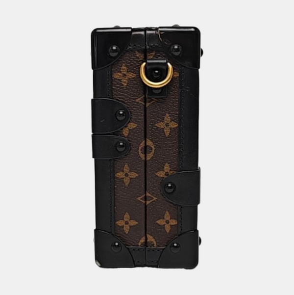PETITE MALLE Monogram Coated Canvas Brown