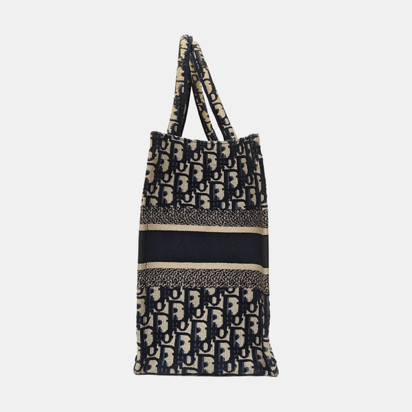 Book Tote Medium Oblique Canvas Blue