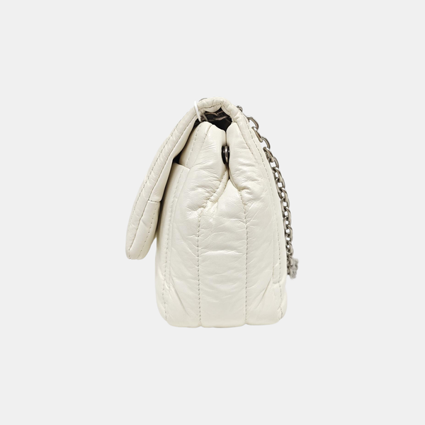 BB Quilted Calfskin White