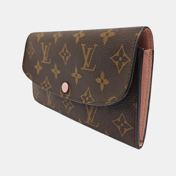 EMILIE Monogram Coated Canvas Brown Wallet