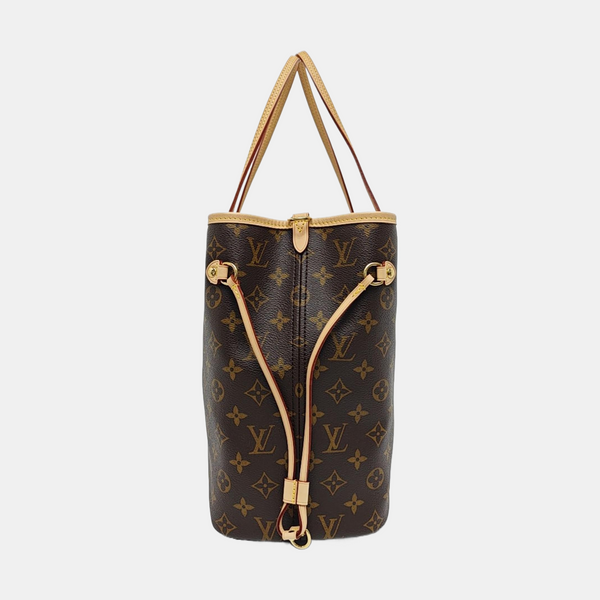 NEVERFULL MM Monogram Coated Canvas Brown