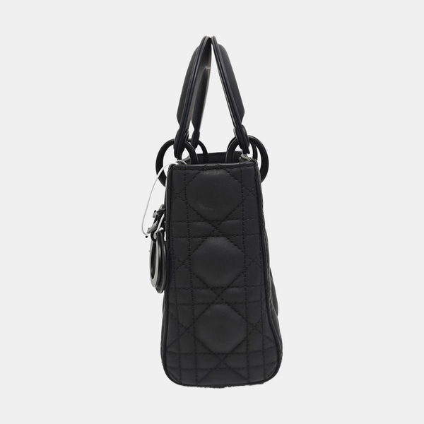 Lady Dior Mini Cannage Calfskin Black