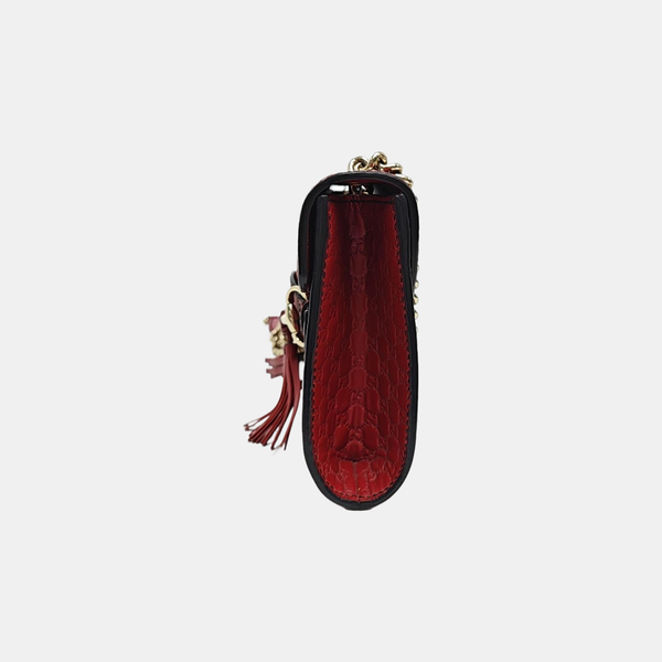 Emily Chain Monogram Calfskin Red