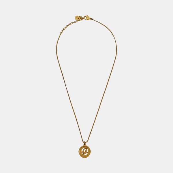 Dior Oblique Metal Gold Necklace
